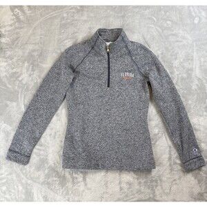 University of Florida Gators Women's XS Gray Fleece 1/4 Zip Pullover Champion